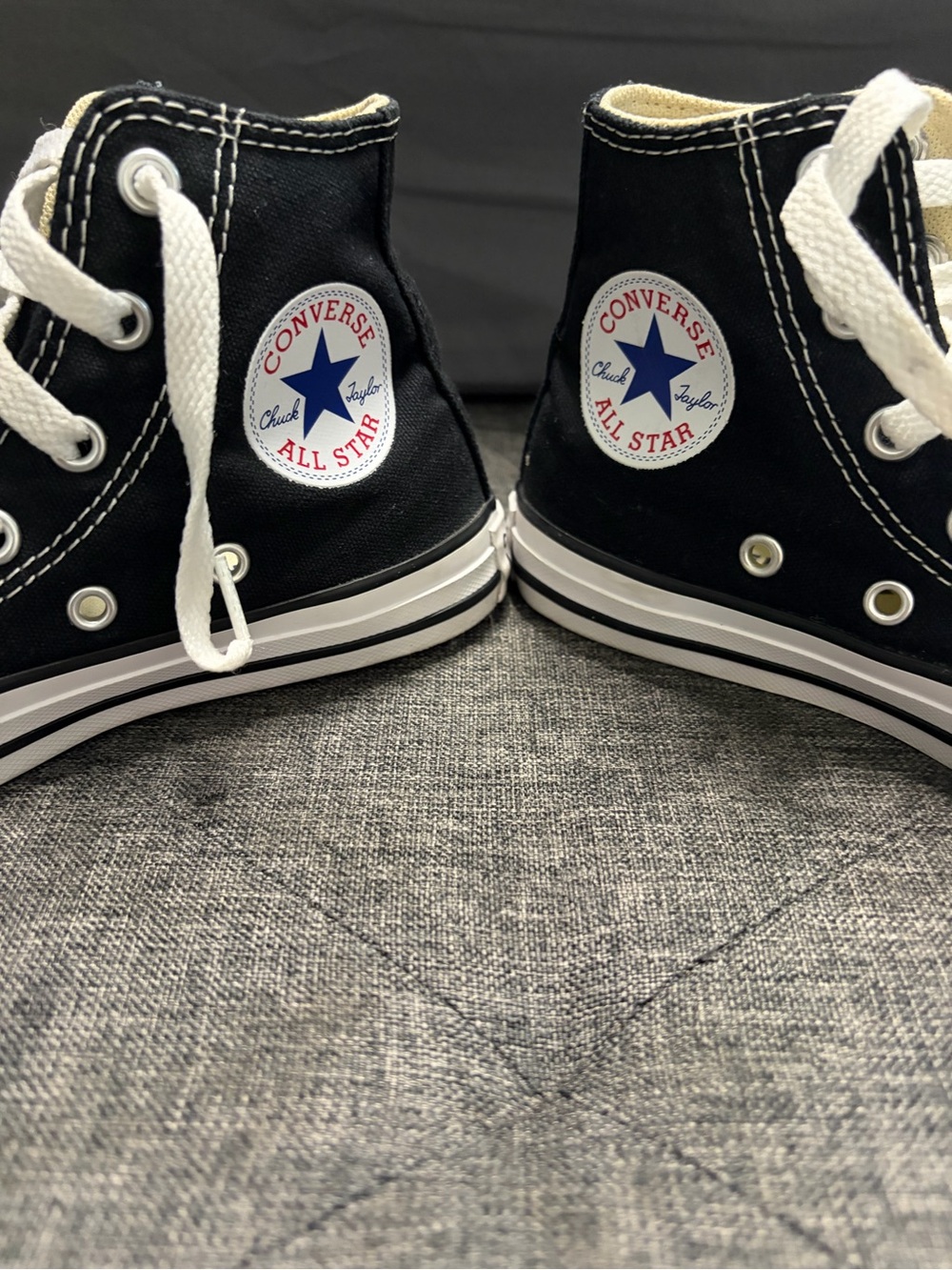 Converse Kids Black and White High Top Sneakers